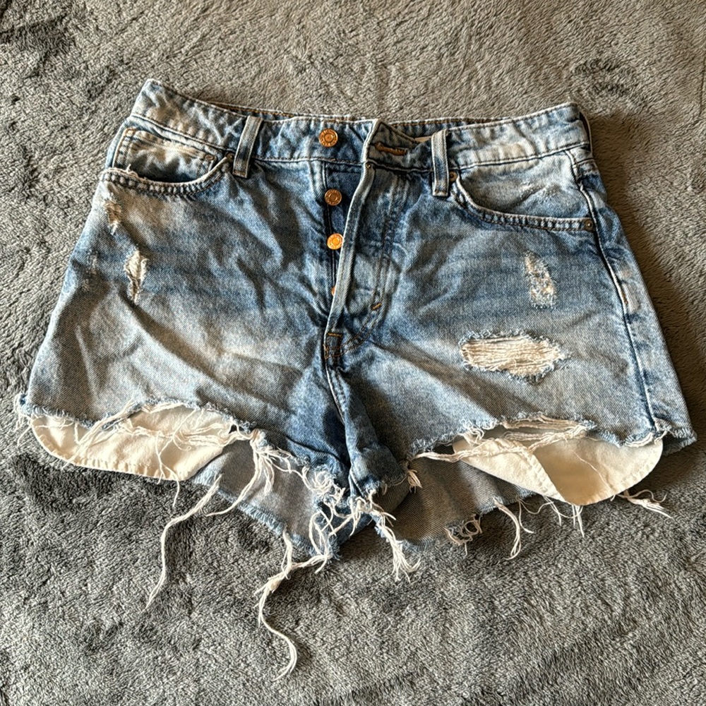 H&M Vintage High Waist Denim Shorts